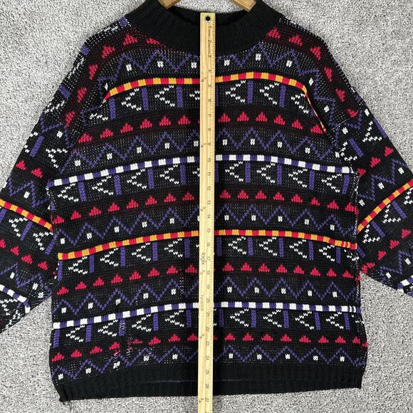 Vtg In Resource By Doris Skis Sweater Womens M Multicolor Fair Isle Halloween - Picture 7 of 14